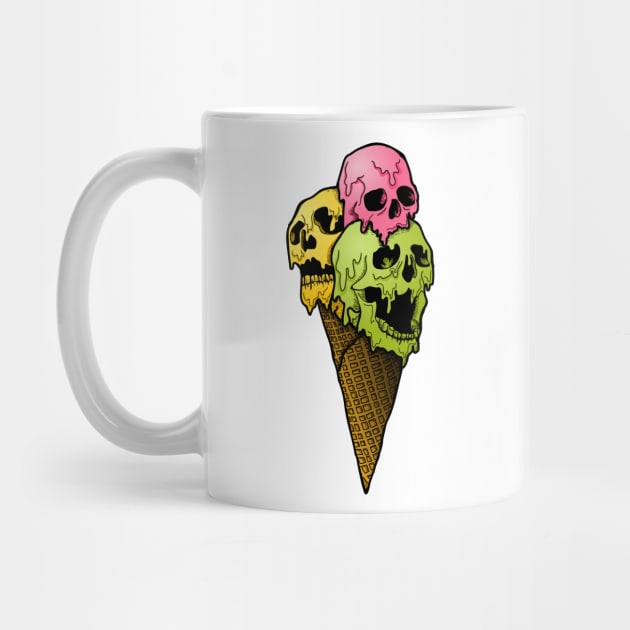 Skull Ice Creams Cones by Mako Design 